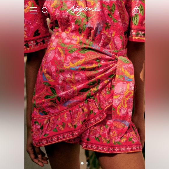 NWOT Sezane x Farm Rio Camila Skirt in Floral Bela - Picture 1 of 13